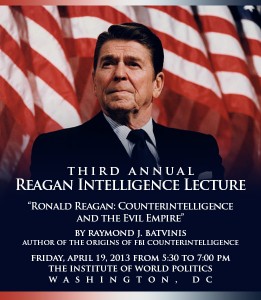 Ronald Reagan Intelligence Lecture, Institute of World Politics